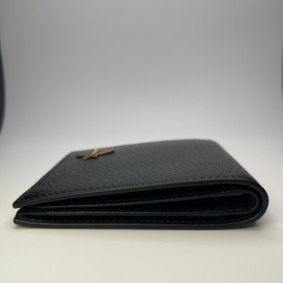 Gucci Grained Leather Bifold Wallet with Bee Insignia in Black - NWOT - Picture 6 of 11